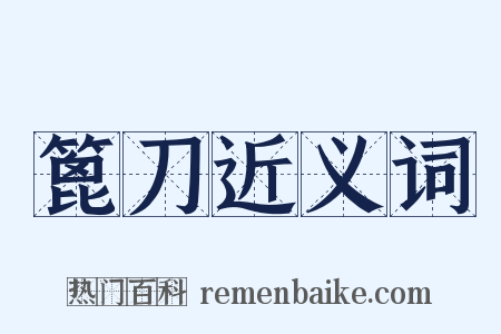 篦刀近义词是什么意思的图片